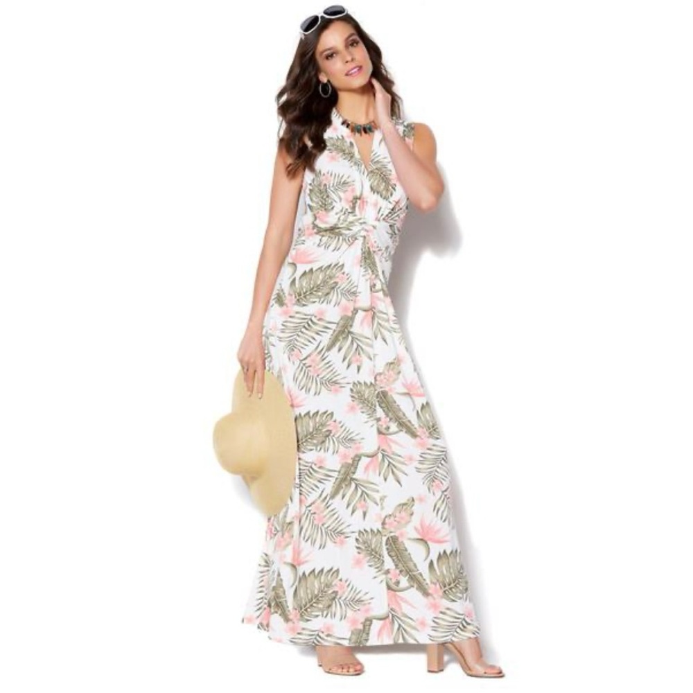 IMAN Black and White Patterned Dress